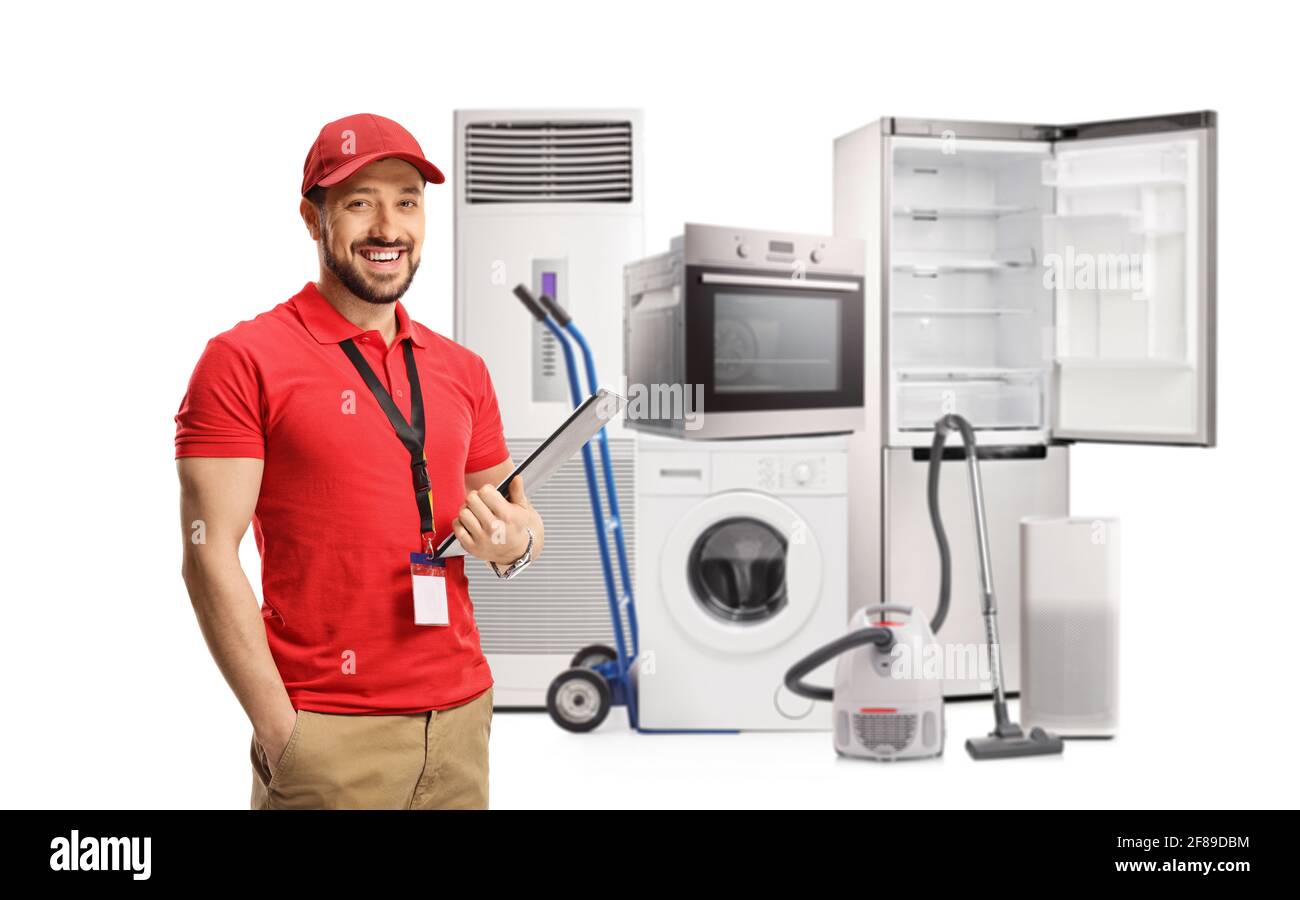https://c8.alamy.com/comp/2F89DBM/sales-clerk-in-an-electircal-home-appliances-store-smiling-at-camera-isolated-on-white-background-2F89DBM.jpg