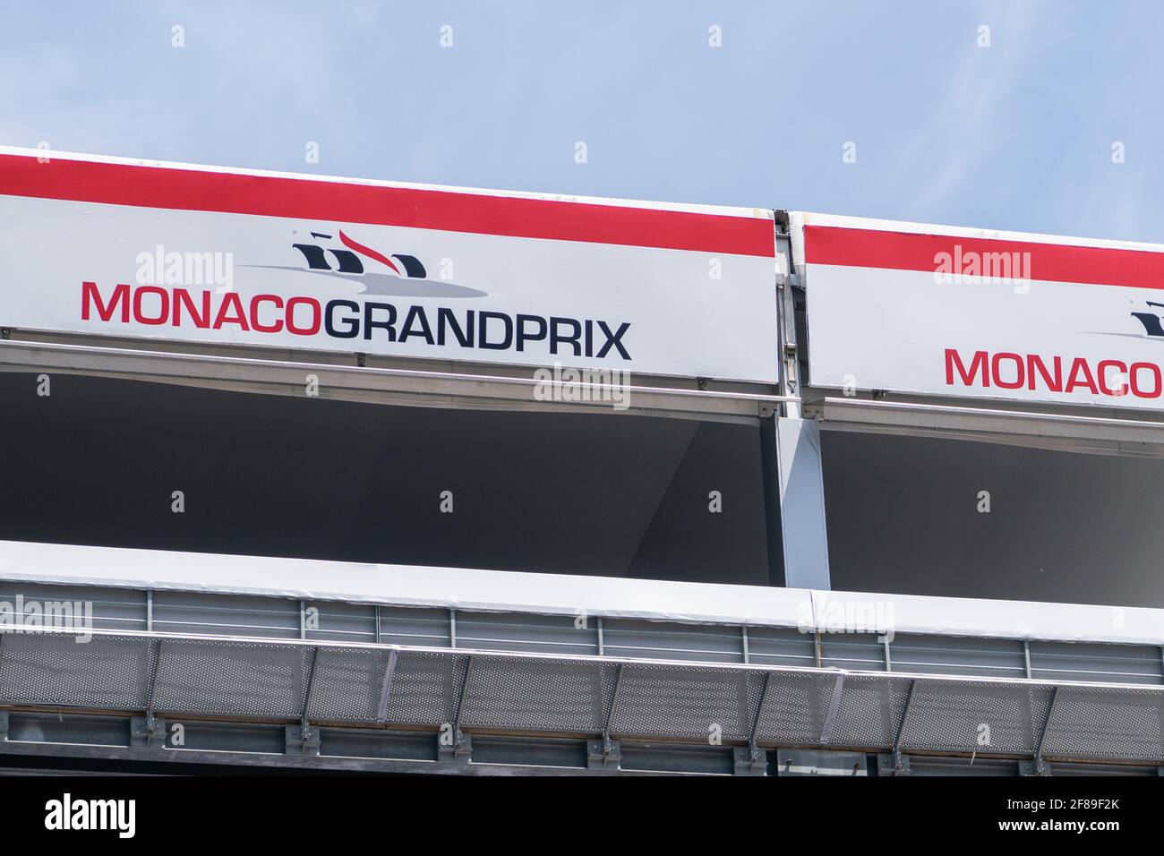 Grand prix tribunes in Monaco Stock Photo