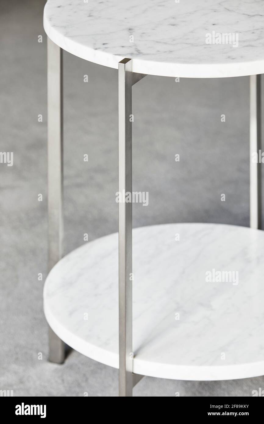 Table detail. Hanover Place Reception, Bromley, United Kingdom. Architect: Studio Shaw, 2020. Stock Photo