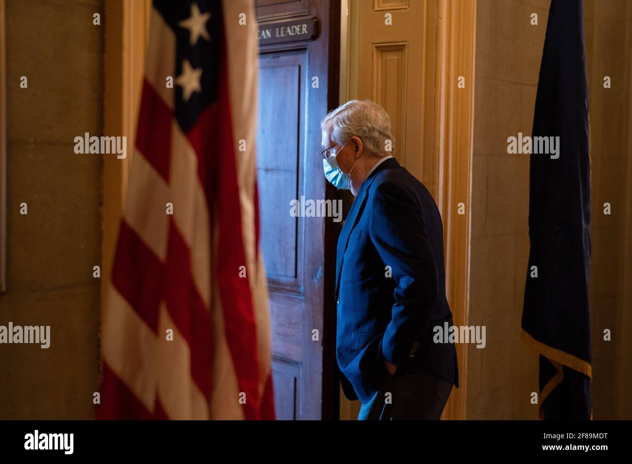 Washington, USA. 12th Apr, 2021. Senator Mitch McConnell (R-KY), the ...