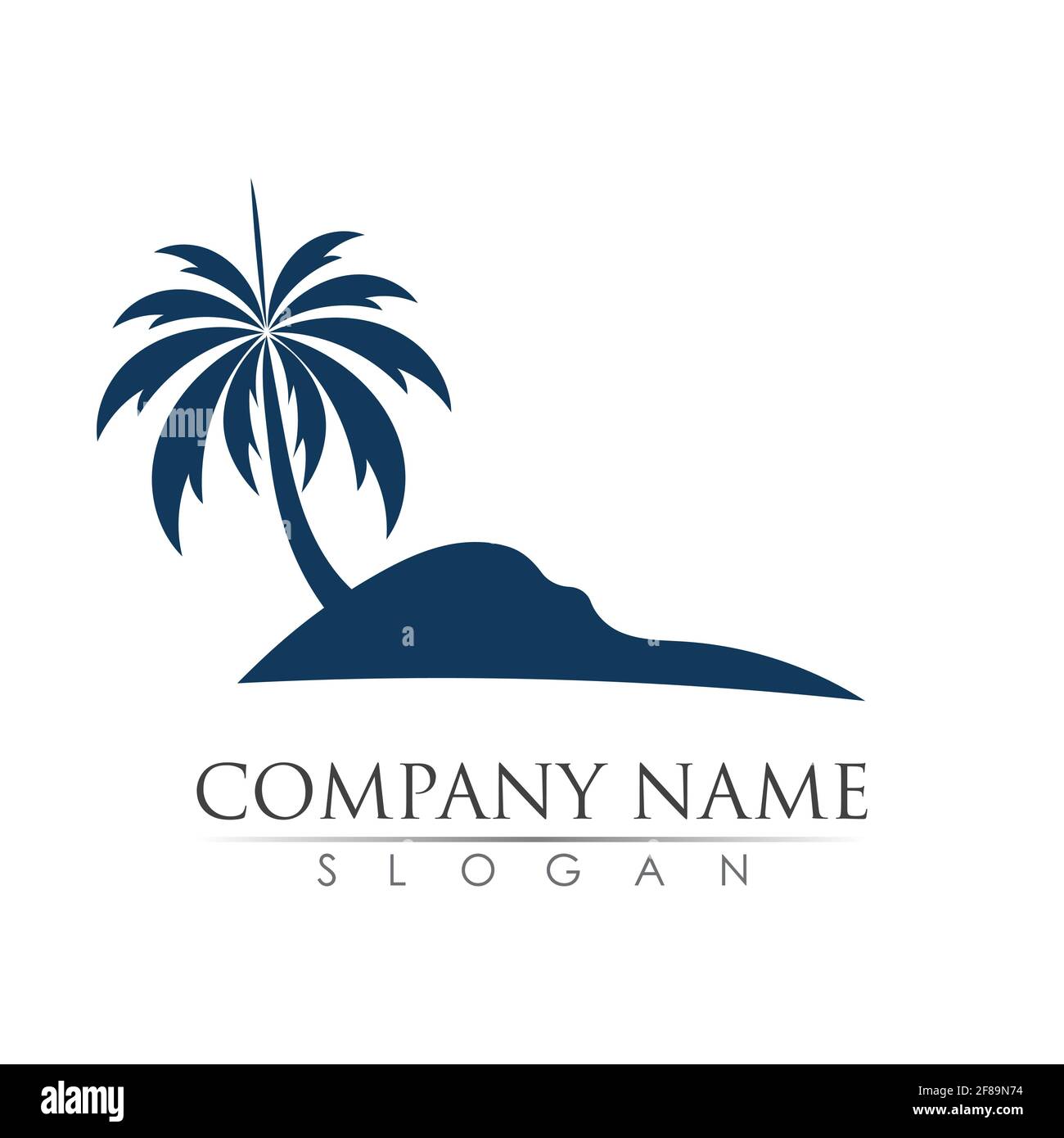 Palm tree  logo template vector illustration design Stock Vector