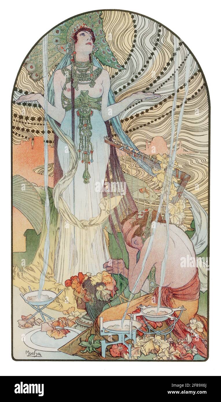 Salammbo (Incantation), 1897 – Art Nouveau by Alphonse Mucha Stock Photo