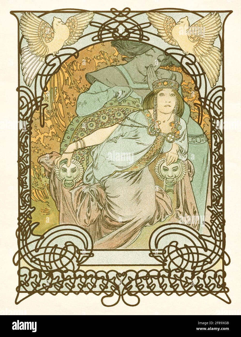 Ilsee, Princesse de Tripoli – Art Nouveau by Alphonse Mucha 1897 Stock Photo