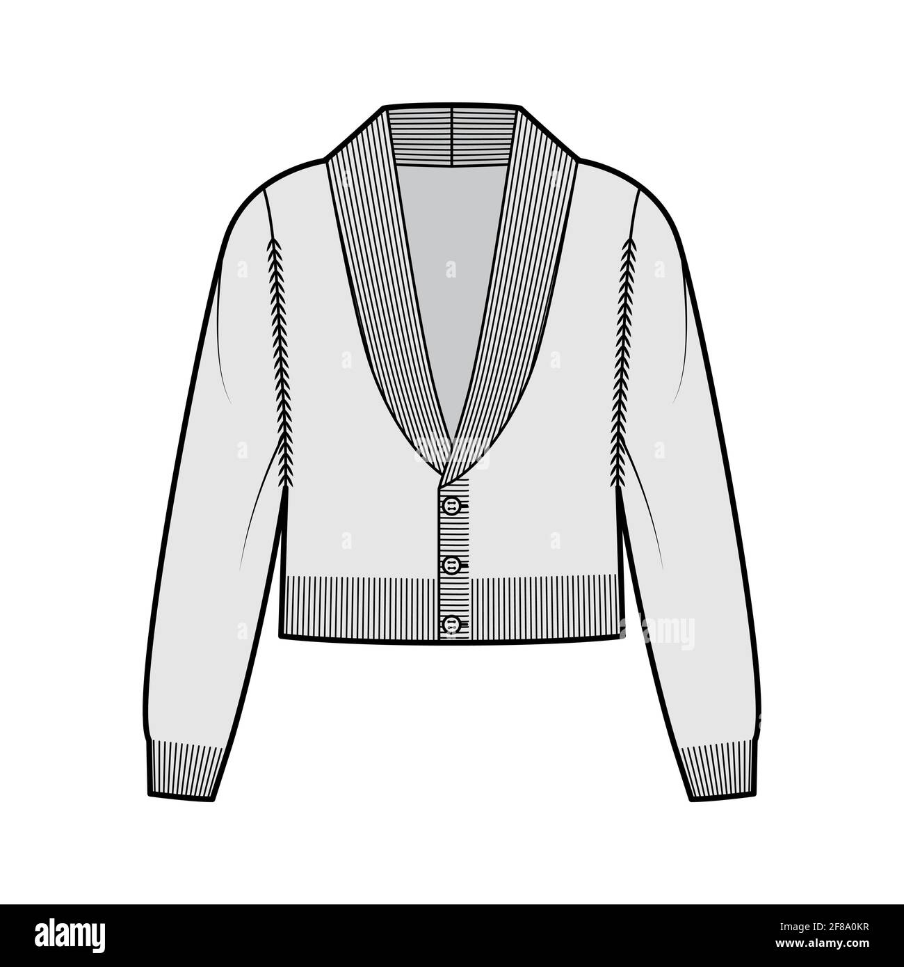 cropped sweater with collar