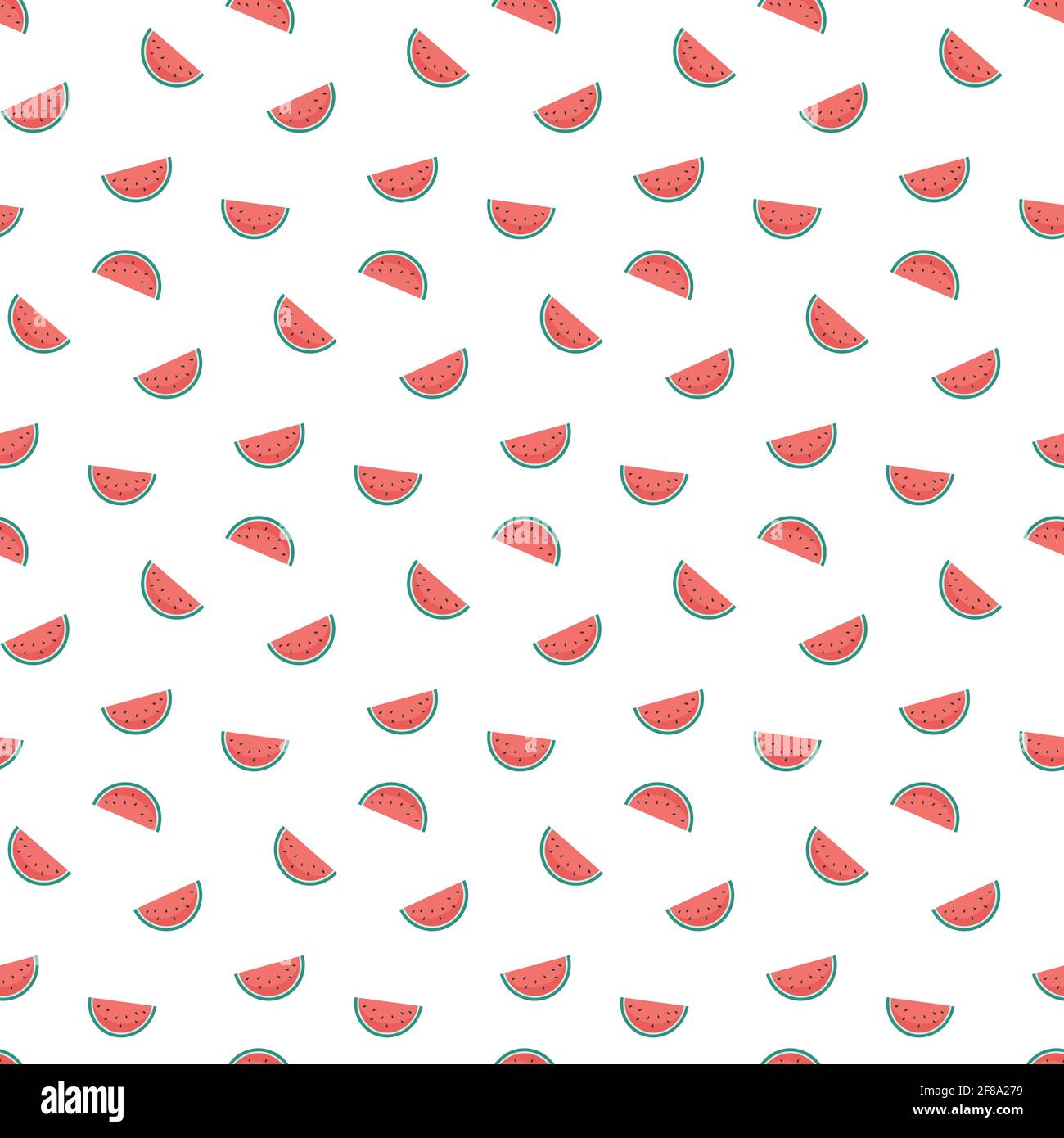 Vector seamless pattern with watermelon wedges. A nice summer print ...