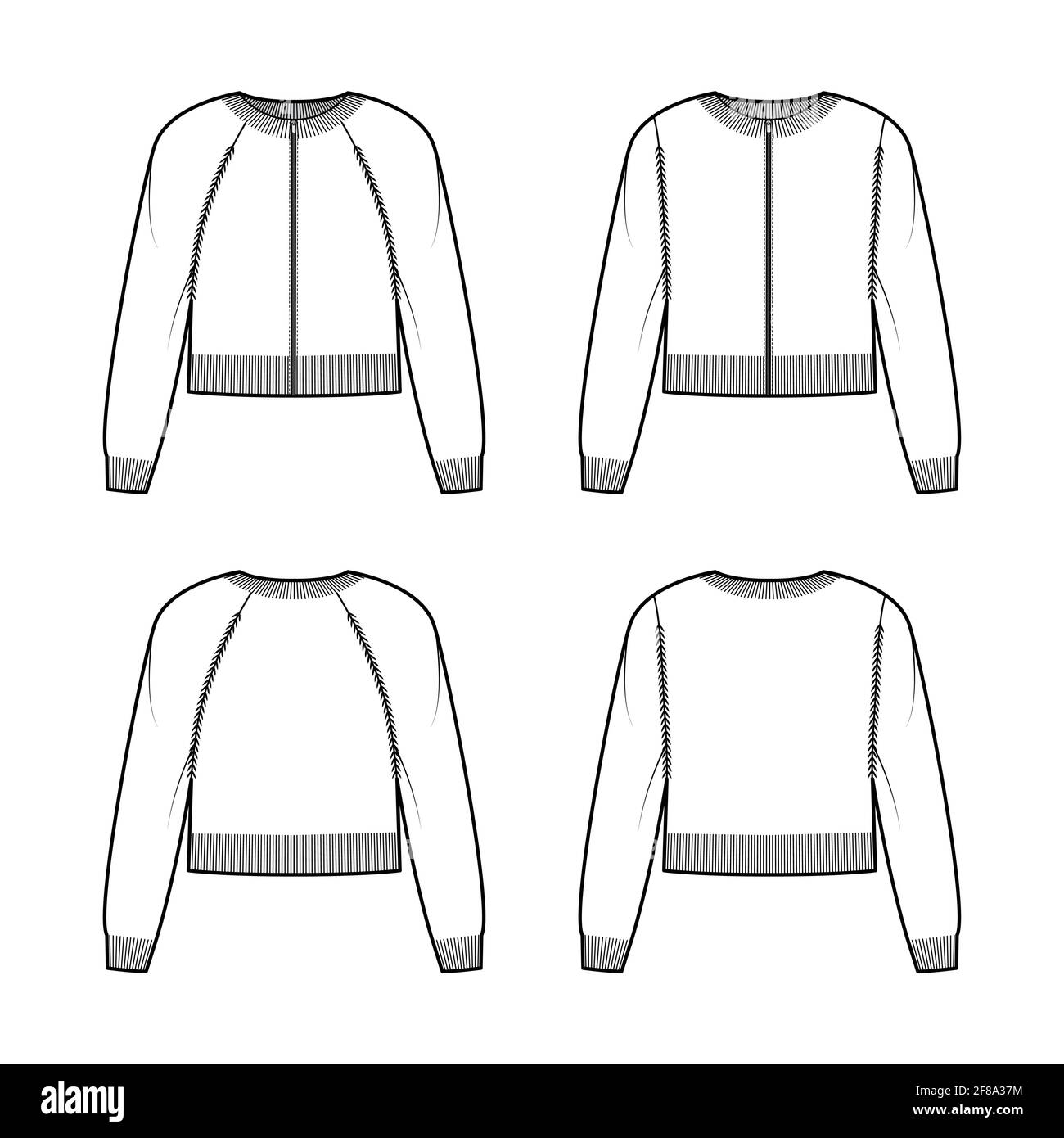 86 Line Detail Zip-Up Sweater Cardigan main image 0