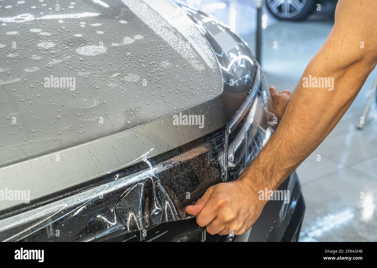 Car protection film or PPF process of wrapping and installing on car