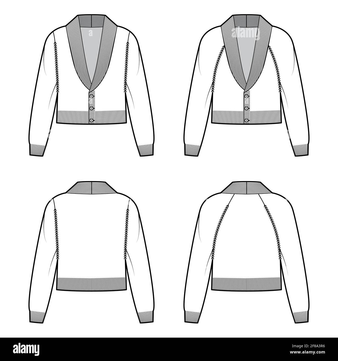 Shawl collar cardigan Stock Vector Images - Alamy