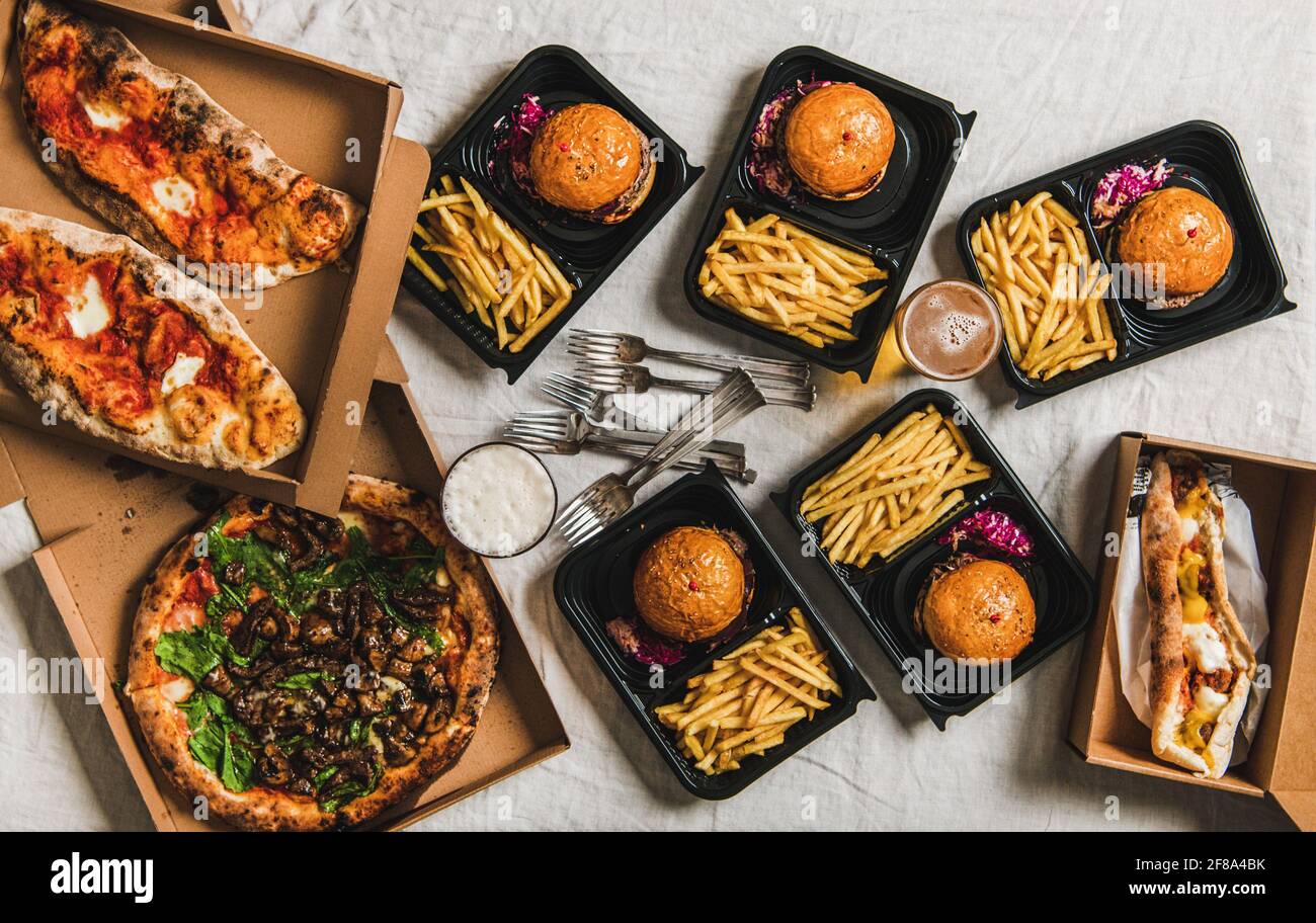 Fast food burger pizza hires stock photography and images Alamy