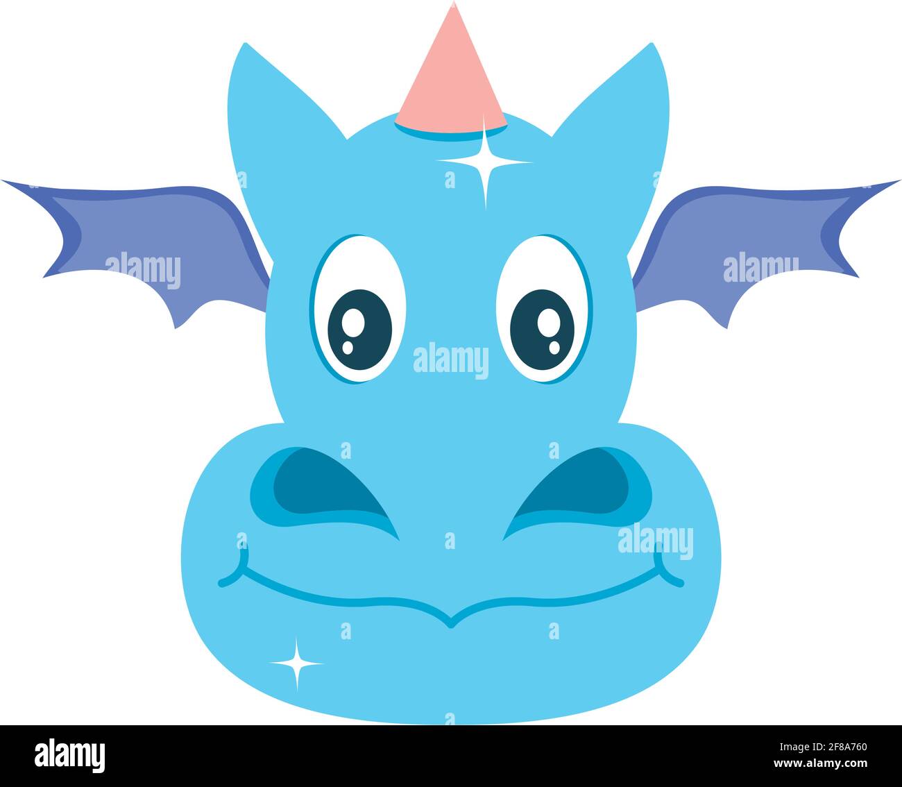 cute dragon face on background Stock Vector Image & Art - Alamy