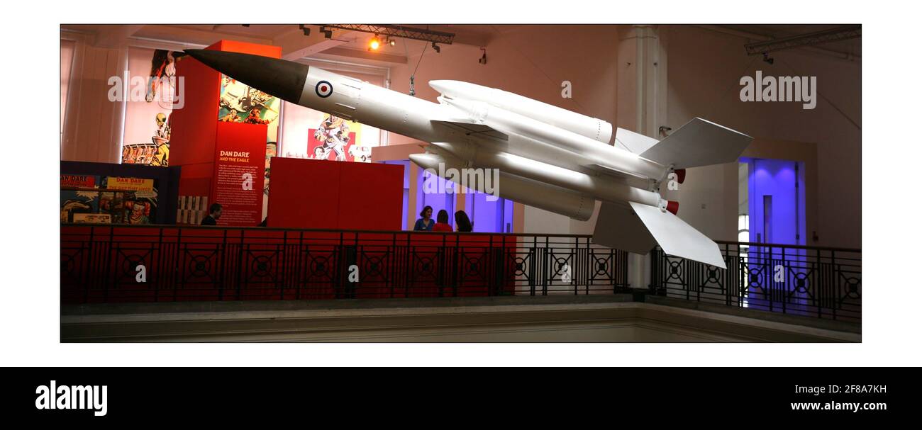 Science Museum exhibition reveals Britains post war technology revolution.... 30 April to 25 October Dan Dare and the Birth of Hi-Tech Britain...  The Bristol Bloodhound anti aircraft missile Mark 1, 1958-64 photograph by David Sandison The Independent Stock Photo