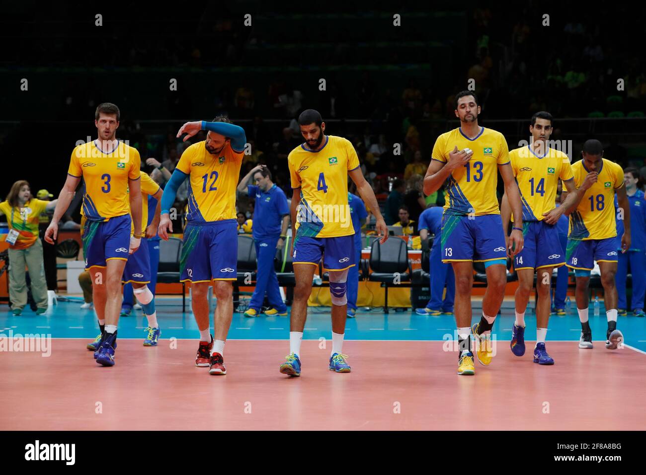 Brazilian mens national volleyball team wins gold medal final match vs