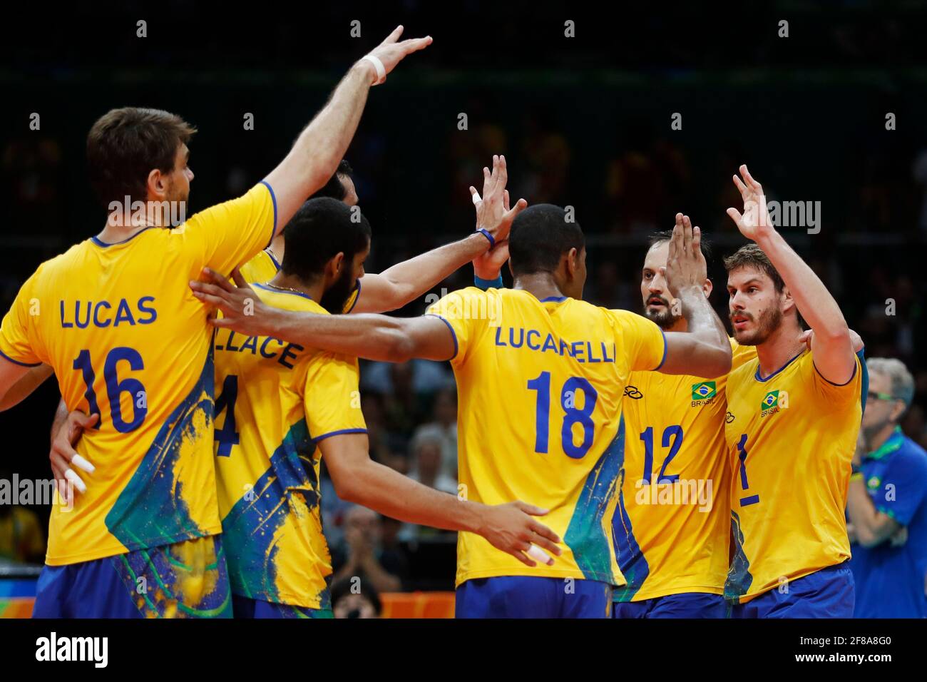 Brazilian mens national volleyball team wins gold medal final match vs ...
