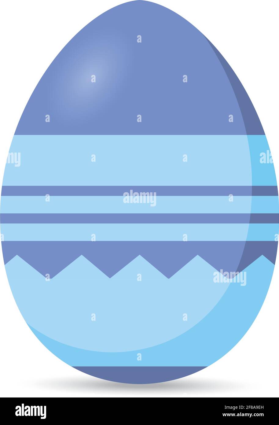 Isolated colorful decorated easter egg. Easter season. Spring time - Vector Stock Vector