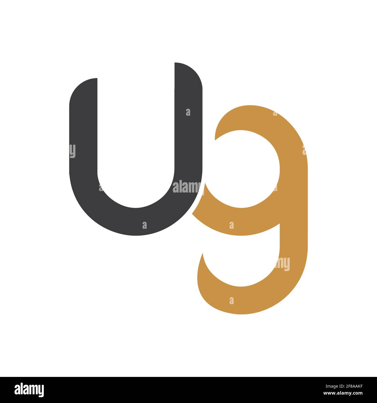 Initial ug letter logo vector template design. Creative abstract letter ...