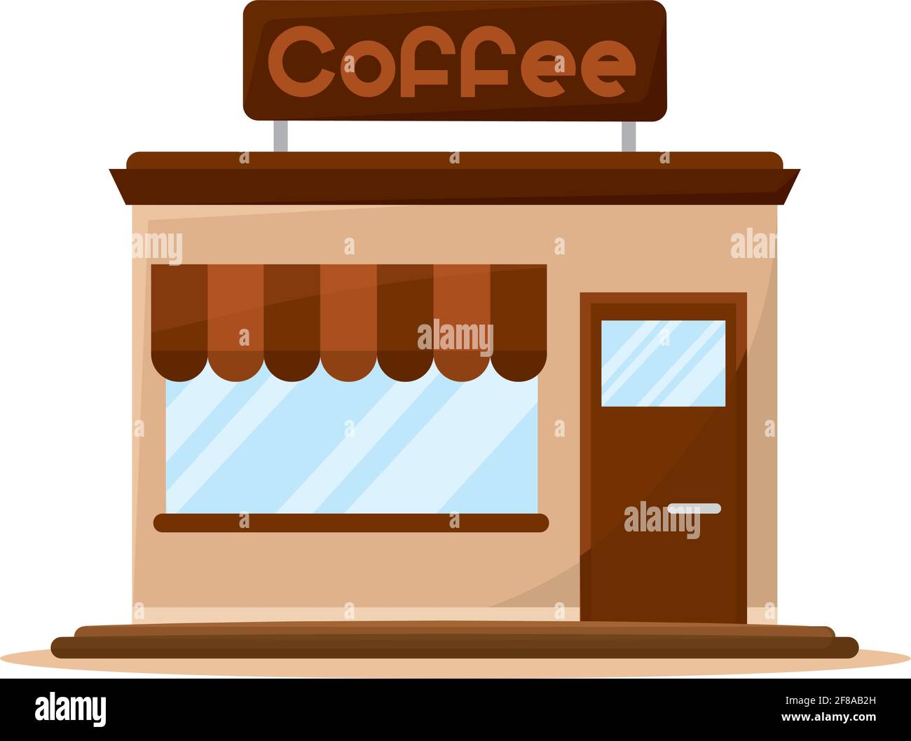 Isolated coffee shop building. Building icon - Vector Stock Vector