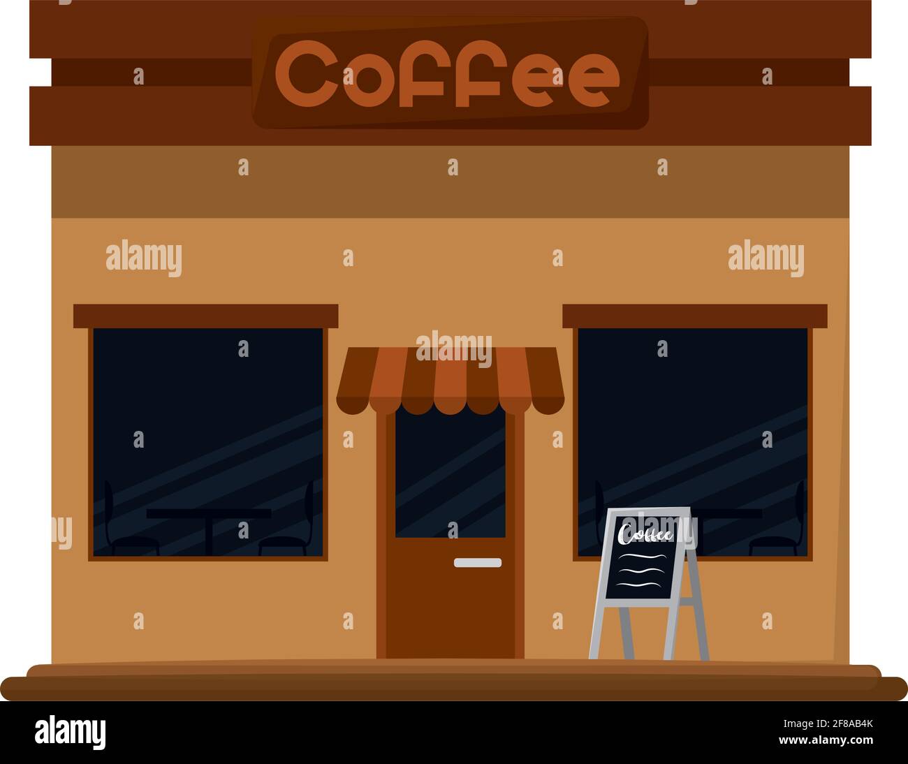 Isolated coffee shop building. Building icon - Vector Stock Vector