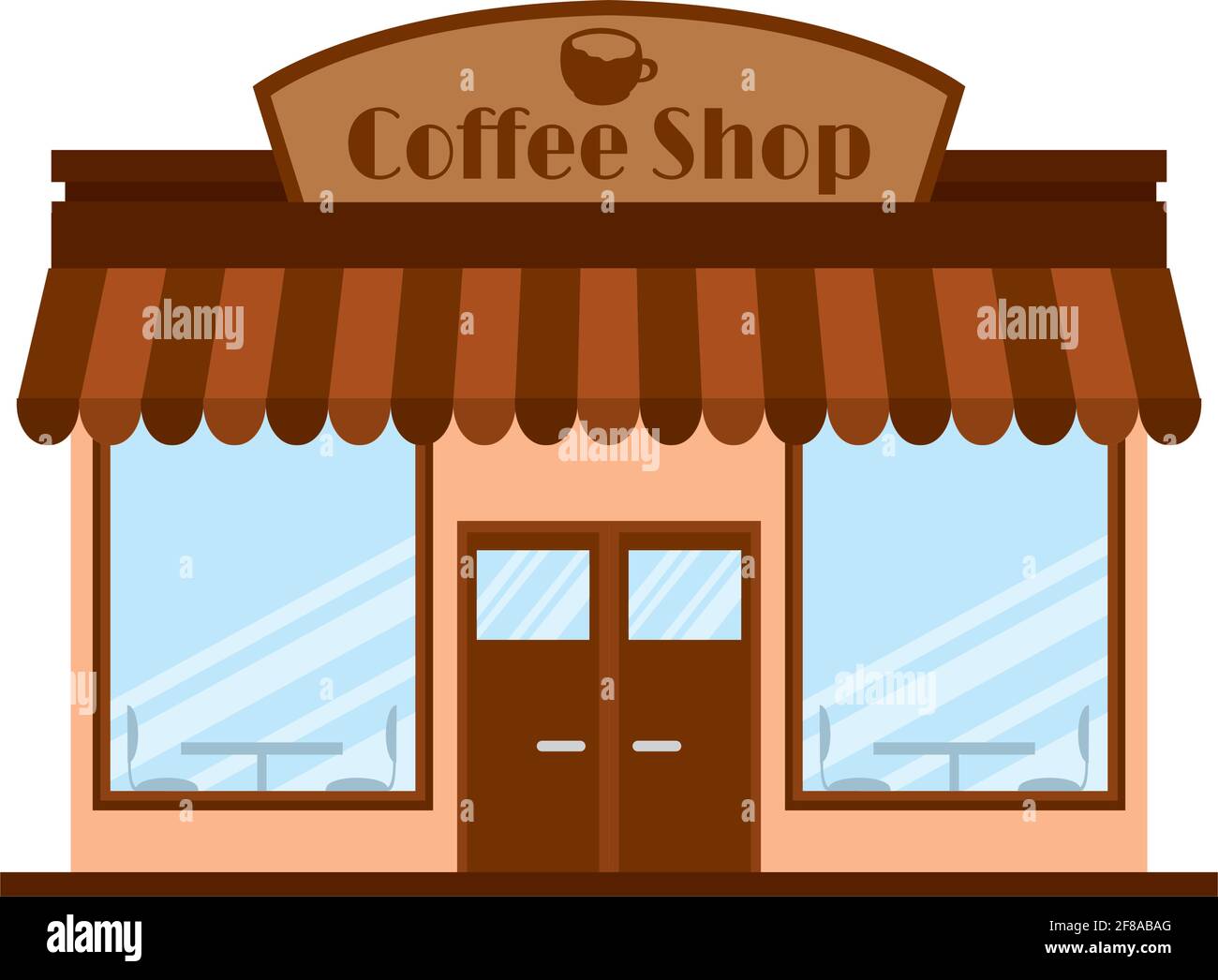 Isolated coffee shop building. Building icon - Vector Stock Vector