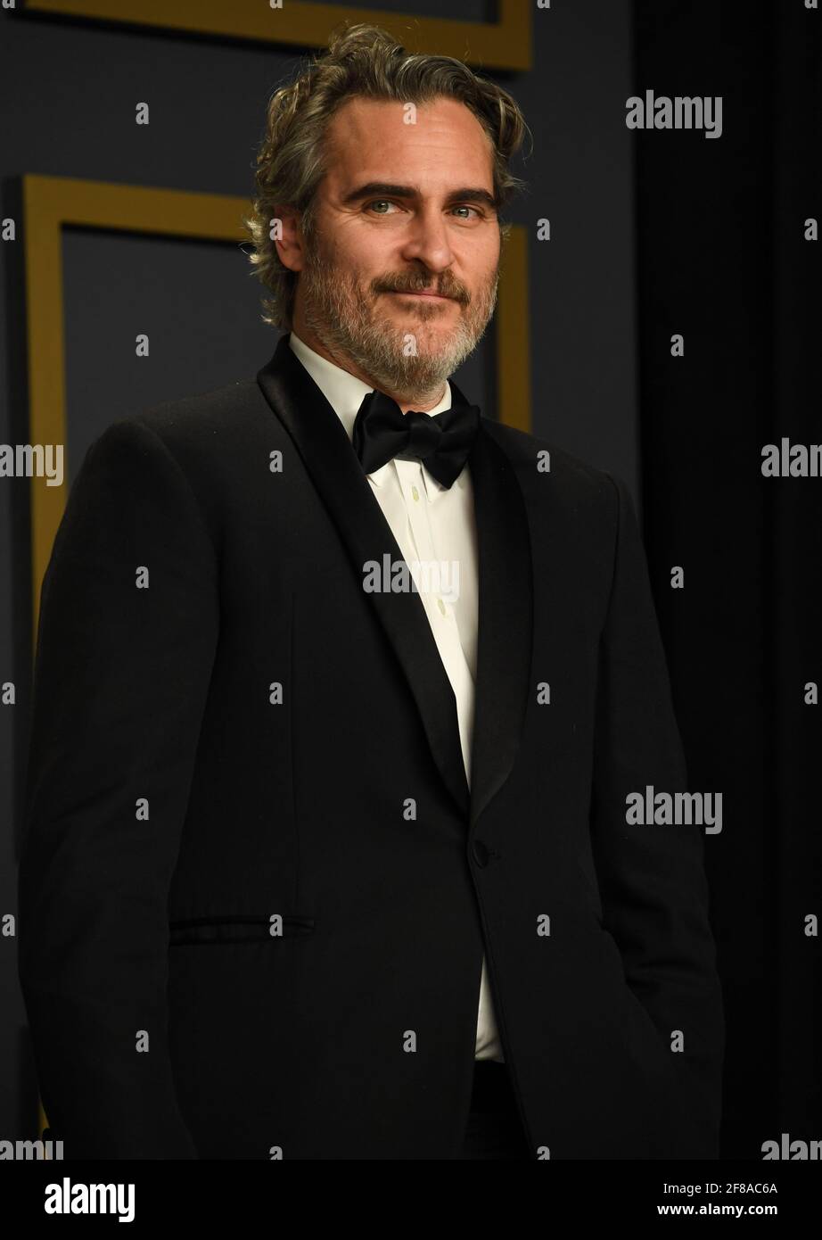 Jacquin Phoenix, Joker in the Press Room during the 92nd Annual Academy Awards, Oscars, held in the Dolby Theater at Hollywood and Highland in Hollywood, California, Sunday, February 9, 2020. Photo by Jennifer Graylock-Graylock.com 917-519-7666 Stock Photo