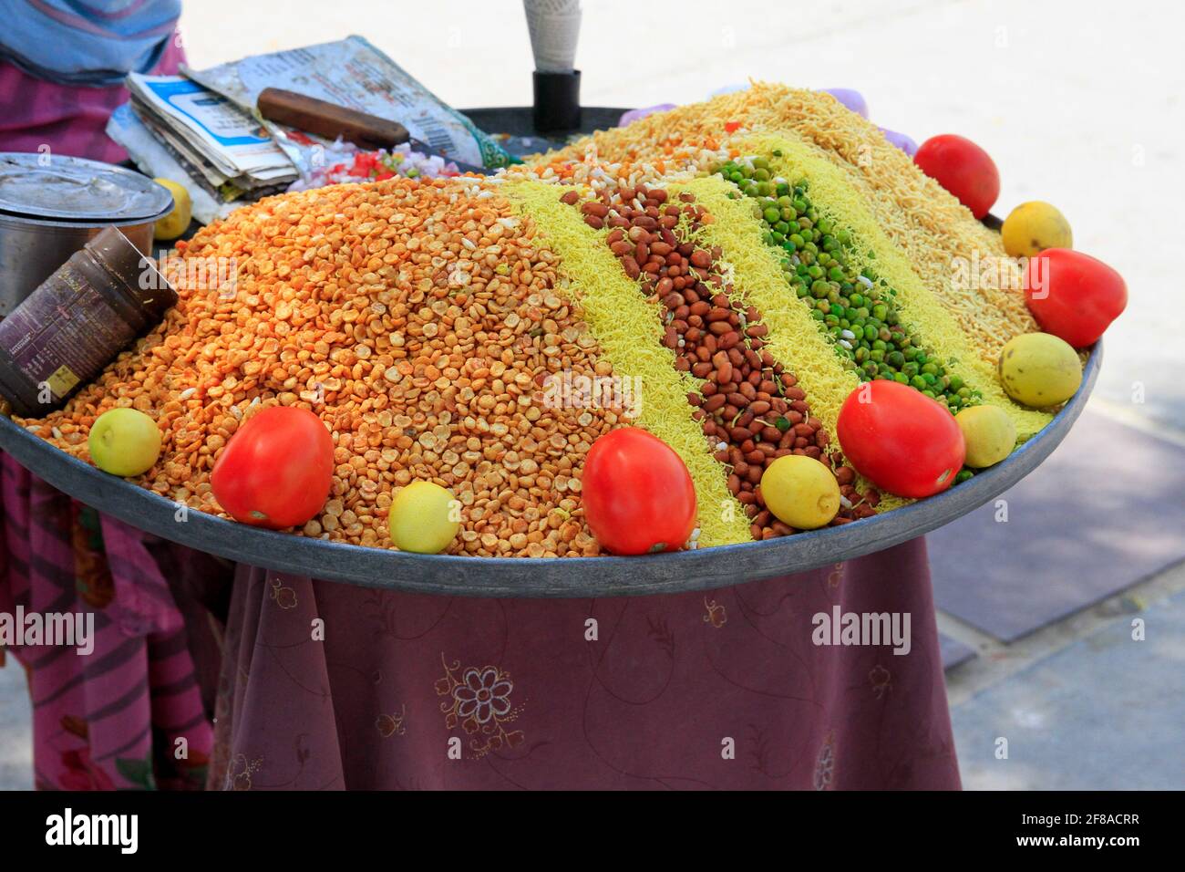 Colorful vegetarian Indian street food in Agra, India Stock Photo - Alamy