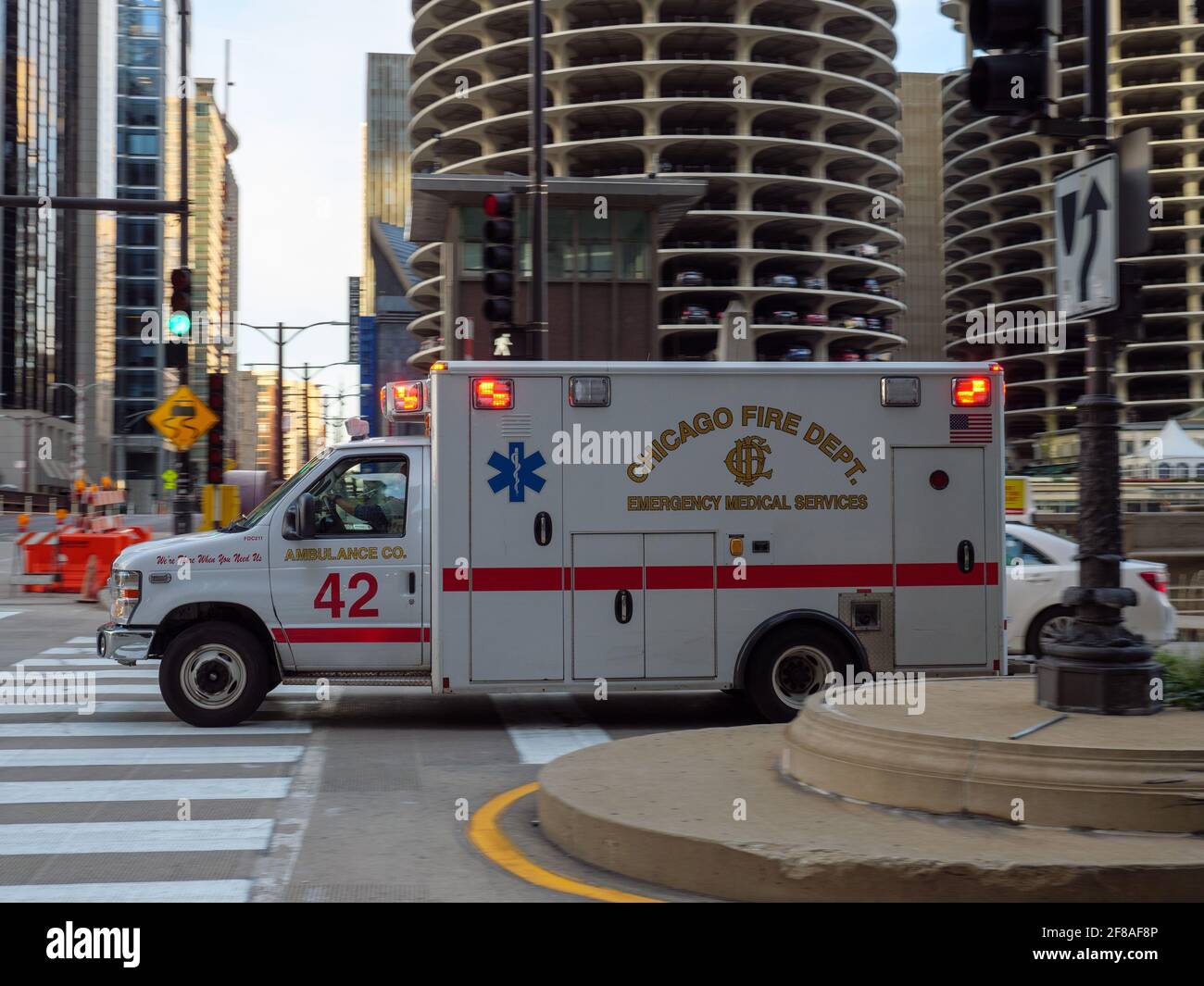 Chicago Fire Department ambulance. Stock Photo