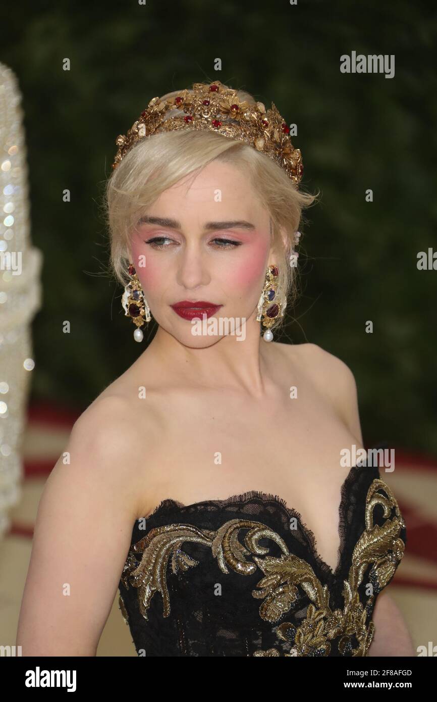 Emilia Clarke during the 2018 Met Costume Gala Heavenly Bodies, held at