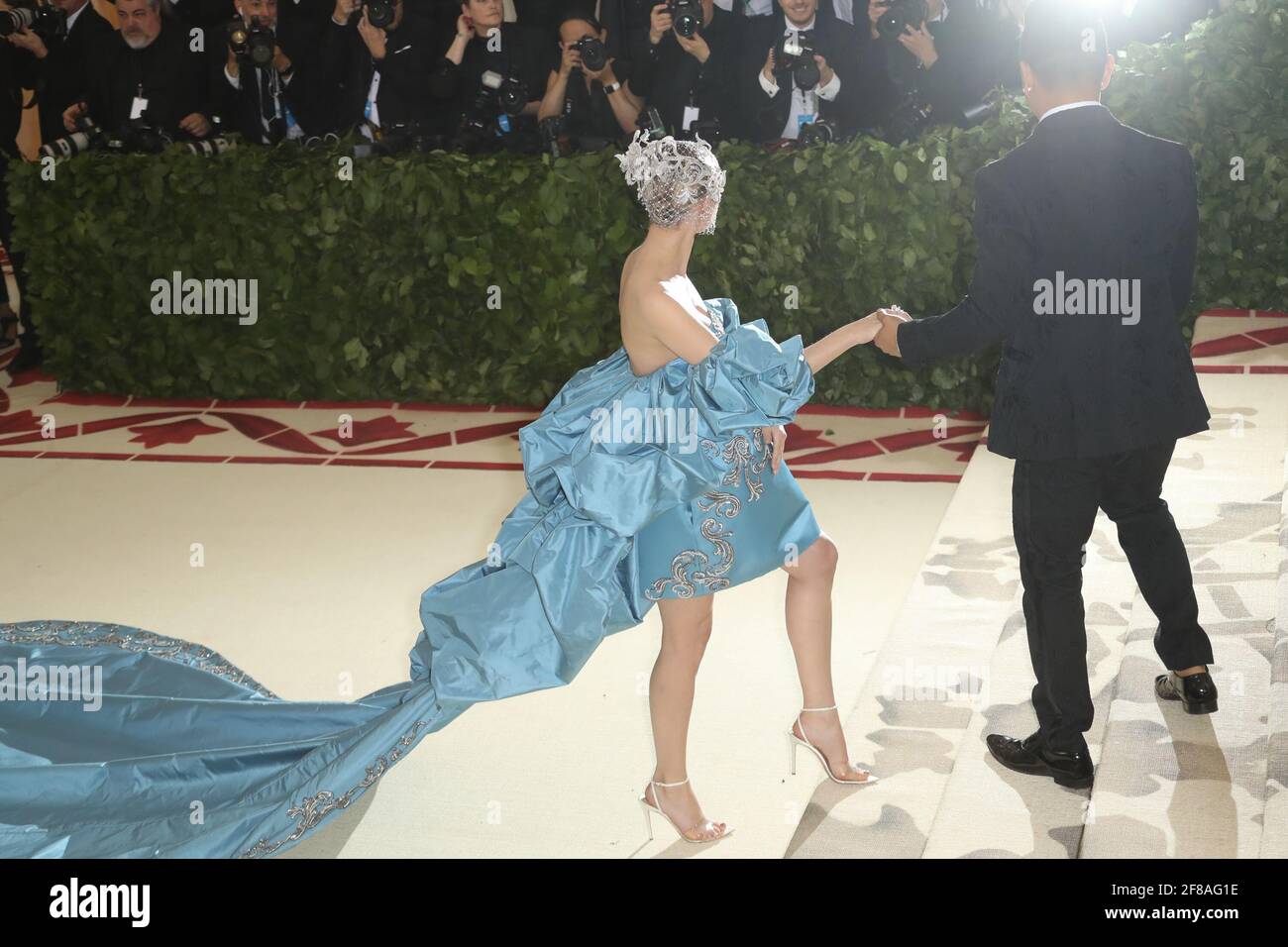 Diane Kruger arrives to the 2018 Met Costume Gala Heavenly Bodies, held at the Metropolitan Museum of Art in New York City, Monday, May 7, 2018. Photo by Jennifer Graylock-Graylock.com 917-519-7666 Stock Photo