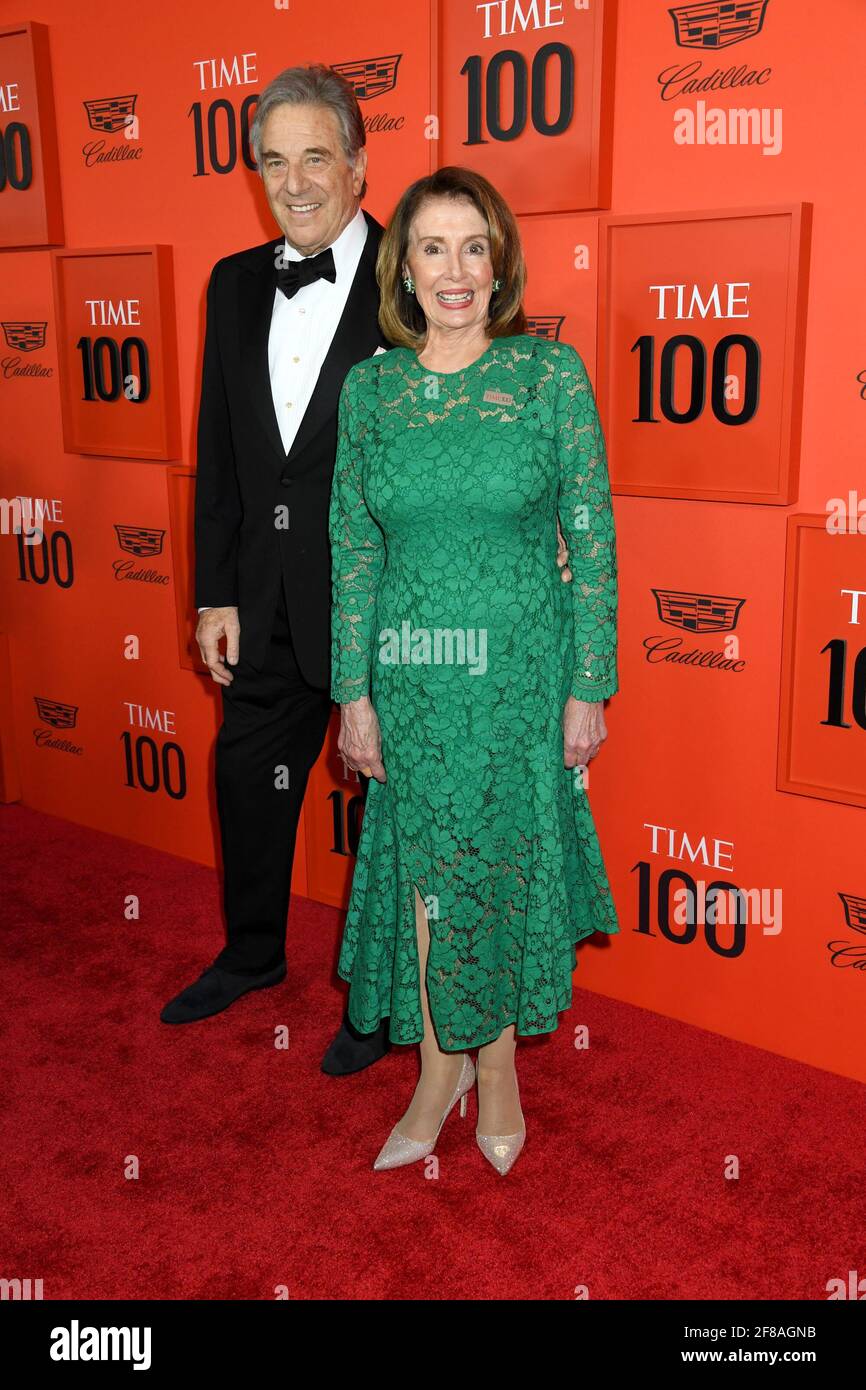 Paul Pelosi, Nancy Pelosi arrives to the 2019 TIME 100 Gala, held at Jazz in Lincoln Center in New York City on Tuesday, April 23, 2019.  Photo by Jennifer Graylock-Graylock.com 917-519-7666, New York, New York -   -PICTURED: Paul Pelosi, Nancy Pelosi  Jennifer Graylock-Graylock.com -GRA 6593   Jennifer Graylock-Graylock.com Stock Photo