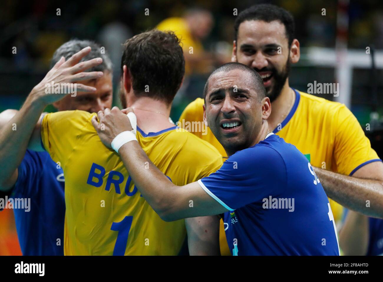 Brazilian mens national volleyball team wins gold medal final match vs