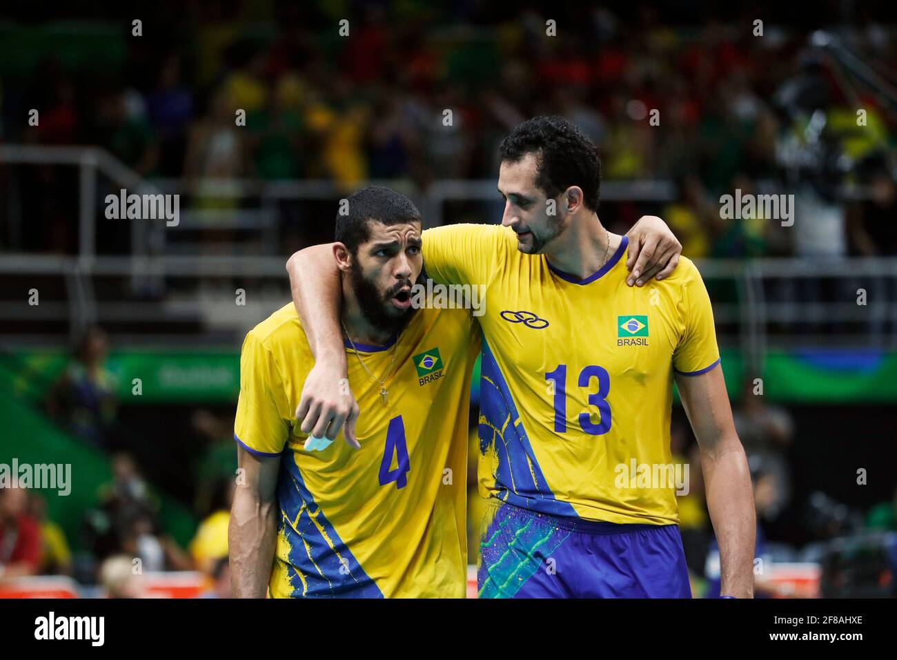 Brazilian mens national volleyball team wins gold medal final match vs