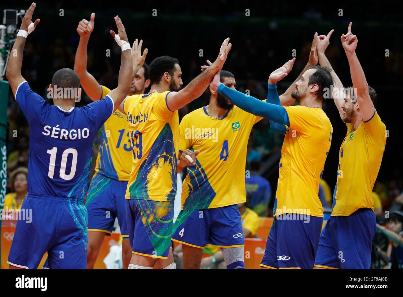 Brazilian mens national volleyball team wins gold medal final match vs ...
