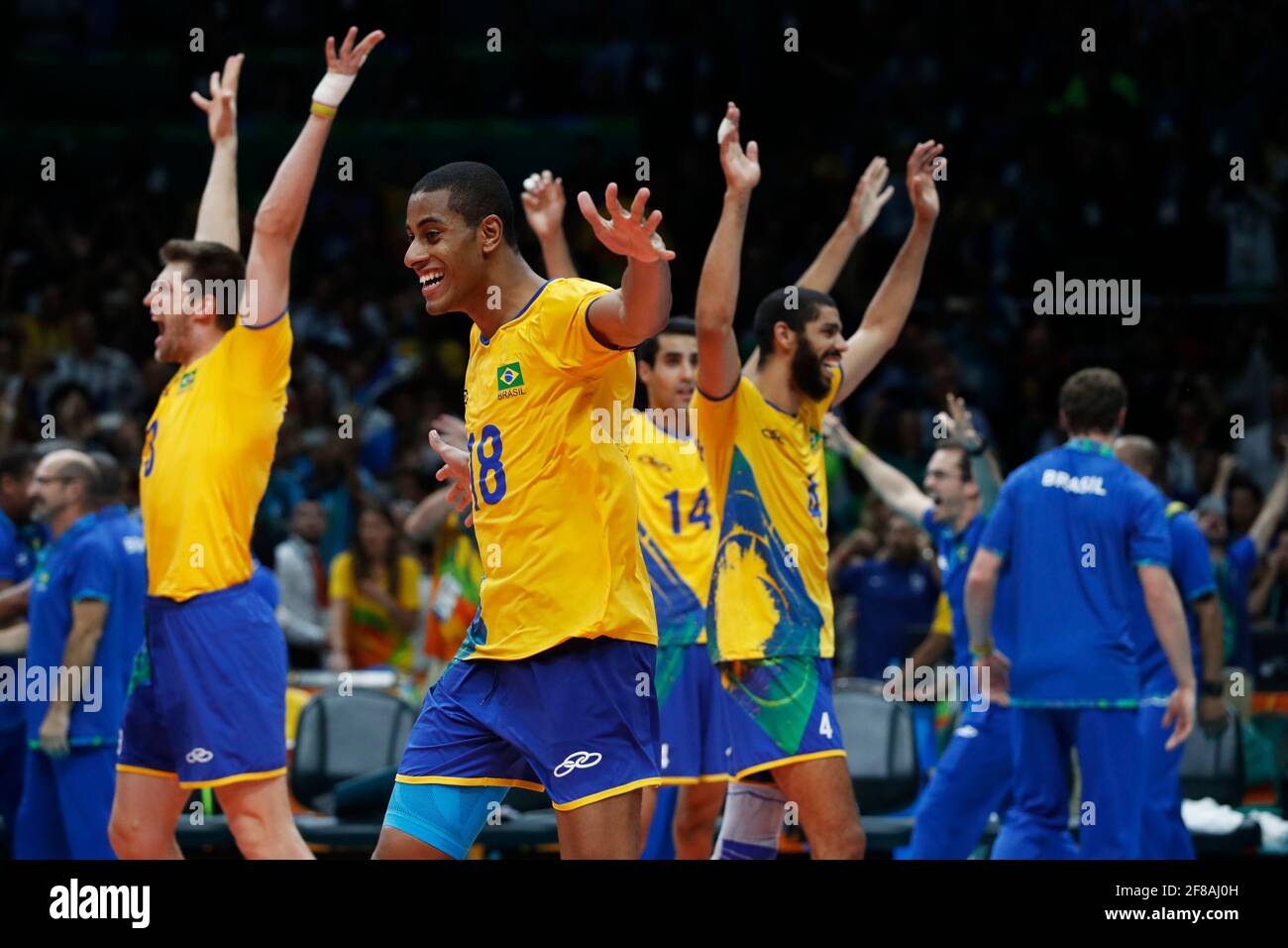Brazilian mens national volleyball team wins gold medal final match vs ...