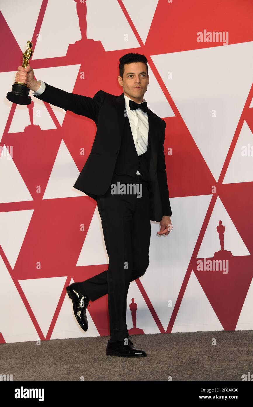 Oscar Winners Rami Malek in the Press Room during the 91st Annual Academy Awards, Oscars, held at the Dolby Theater in Hollywood, California, Sunday, February 24, 2019 Photo by Jennifer Graylock-Graylock.com 917-519-7666 Stock Photo