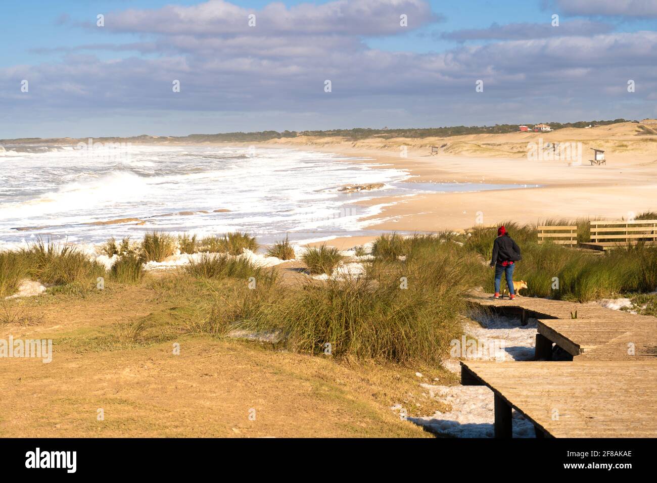 Nice coastline shot in Punta del diablo, Rocha, Uruguay Stock Photo