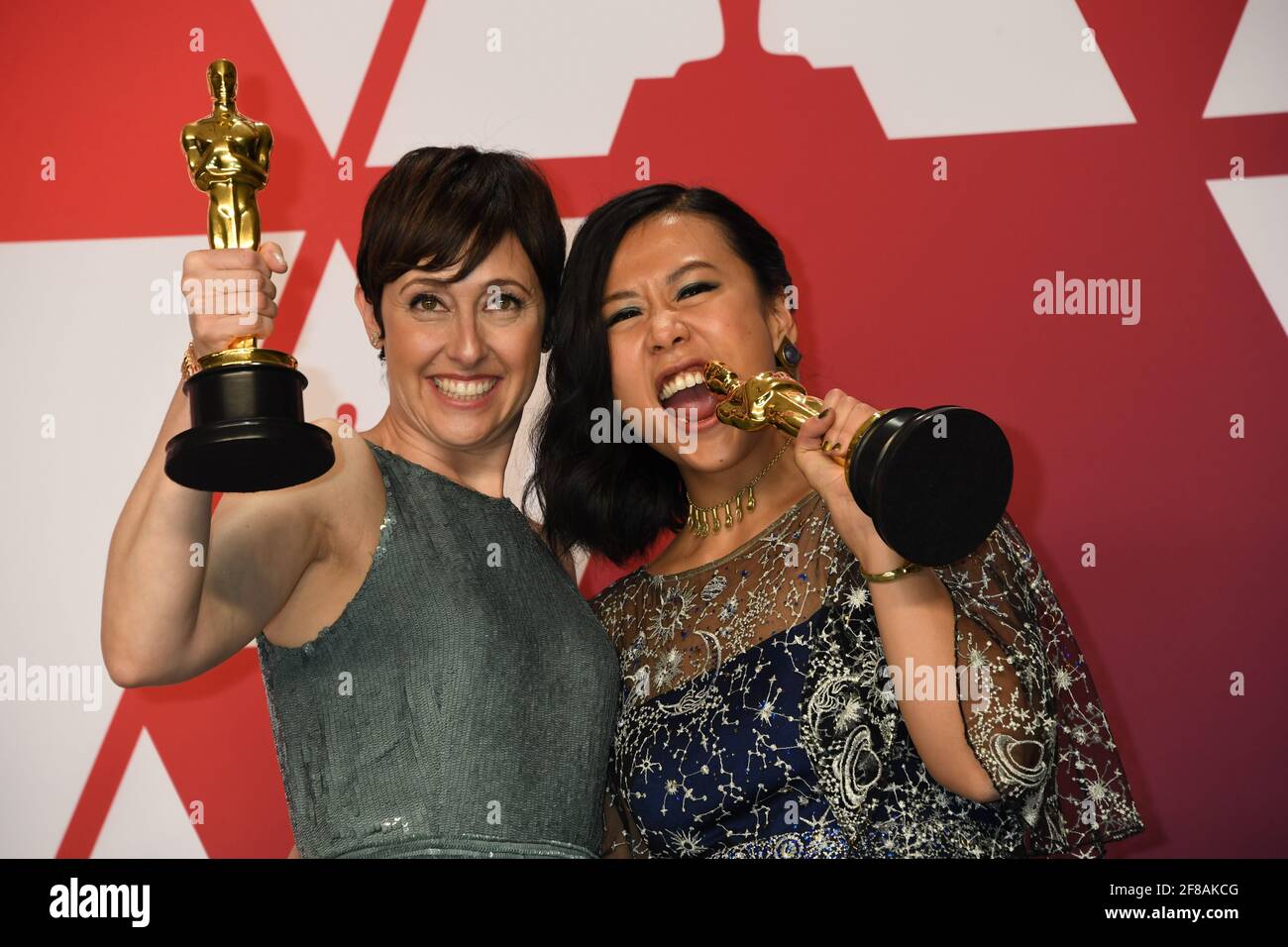 Winner Animated Short Film  BAO Domee Shi, Becky Neiman-Cobb in the Press Room during the 91st Annual Academy Awards, Oscars, held at the Dolby Theater in Hollywood, California, Sunday, February 24, 2019  Photo by Jennifer Graylock-Graylock.com 917-519-7666 Stock Photo