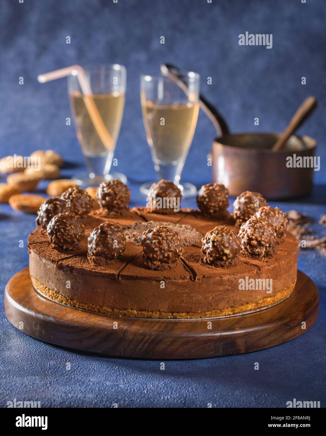 Chocolate truffle torte Stock Photo