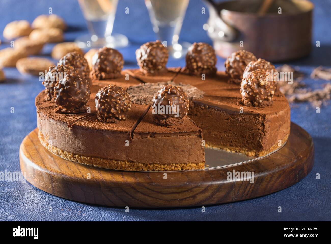 Chocolate truffle torte Stock Photo Alamy