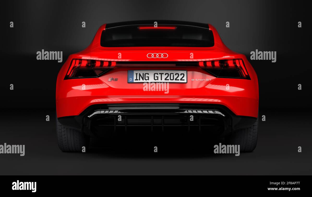 electric Audi RS ETron GT in the studio Stock Photo Alamy