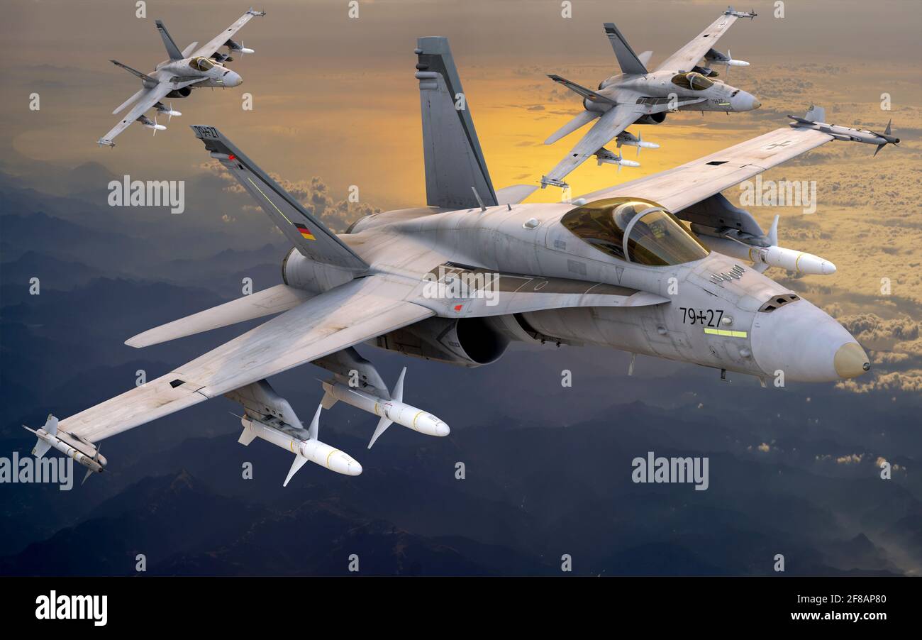 F / A-18C with fictitious nationality of Germany emblems Stock Photo ...