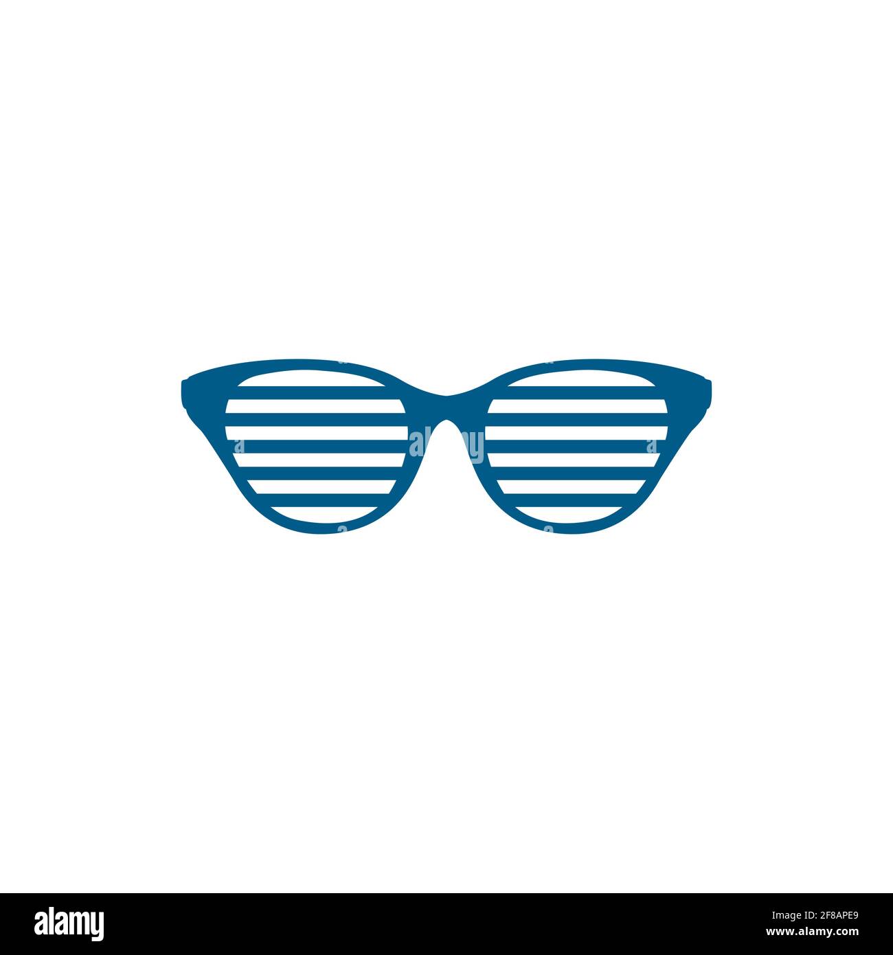 Party Glasses Blue Icon On White Background. Blue Flat Style Vector ...