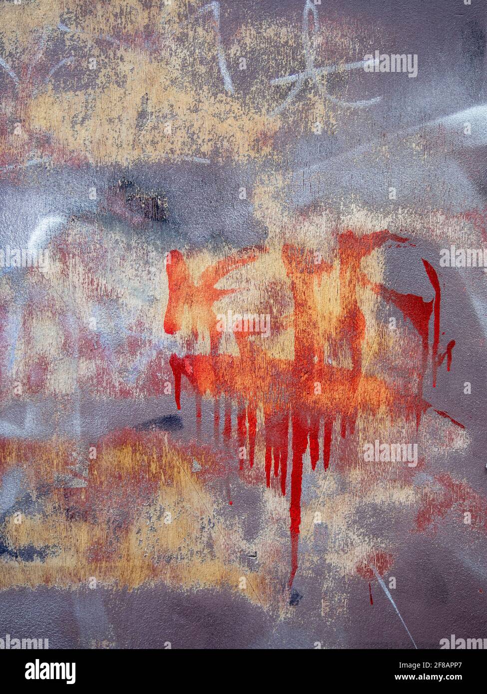 Paint drips on a wall Stock Photo Alamy