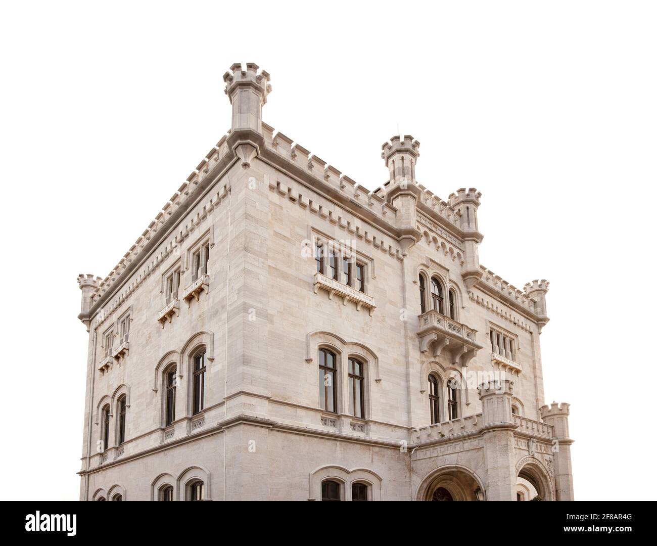 Miramare Castle of House of Habsburg near Trieste, Italy, Europe Stock Photo