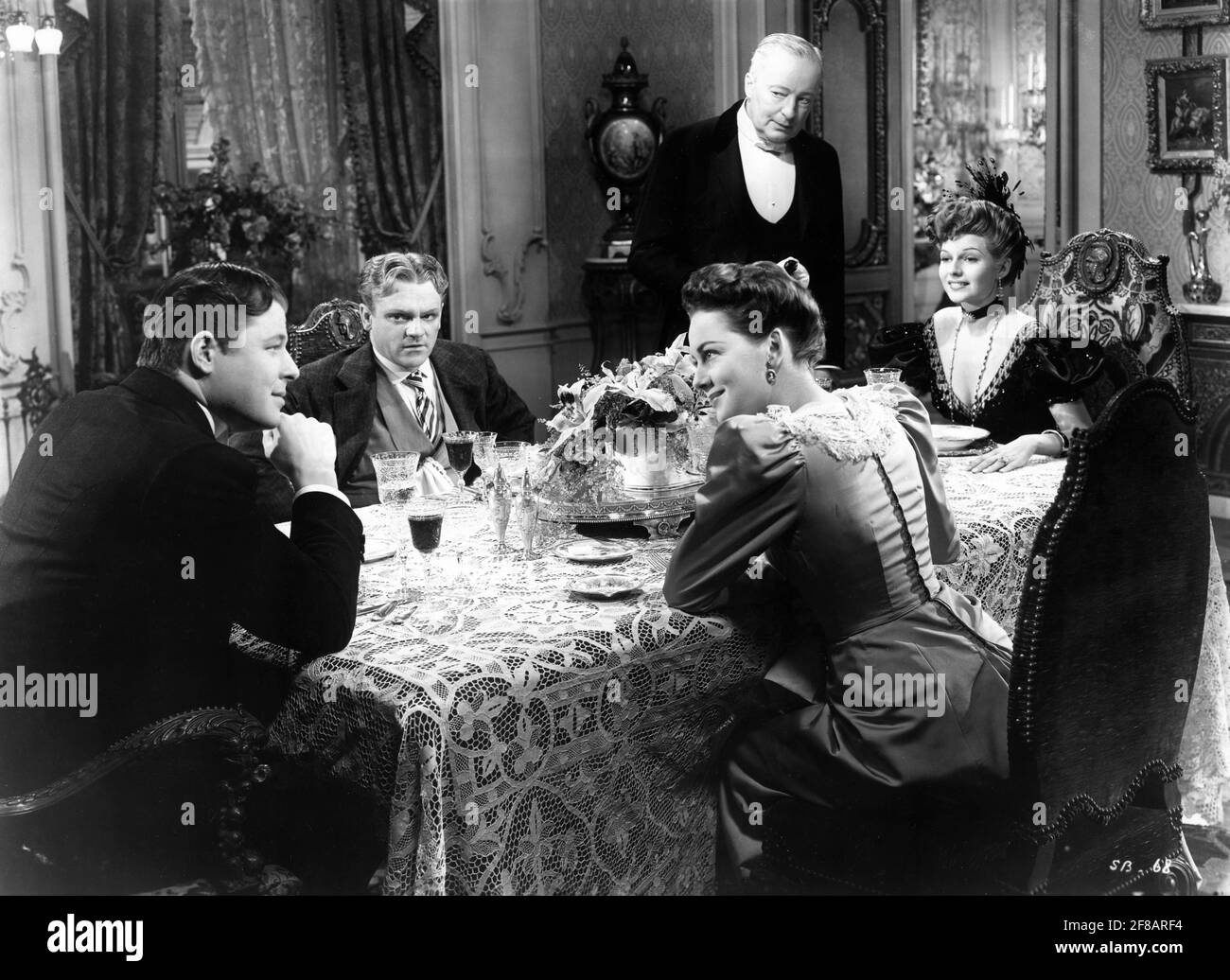 JACK CARSON JAMES CAGNEY OLIVIA de HAVILLAND and RITA HAYWORTH in THE