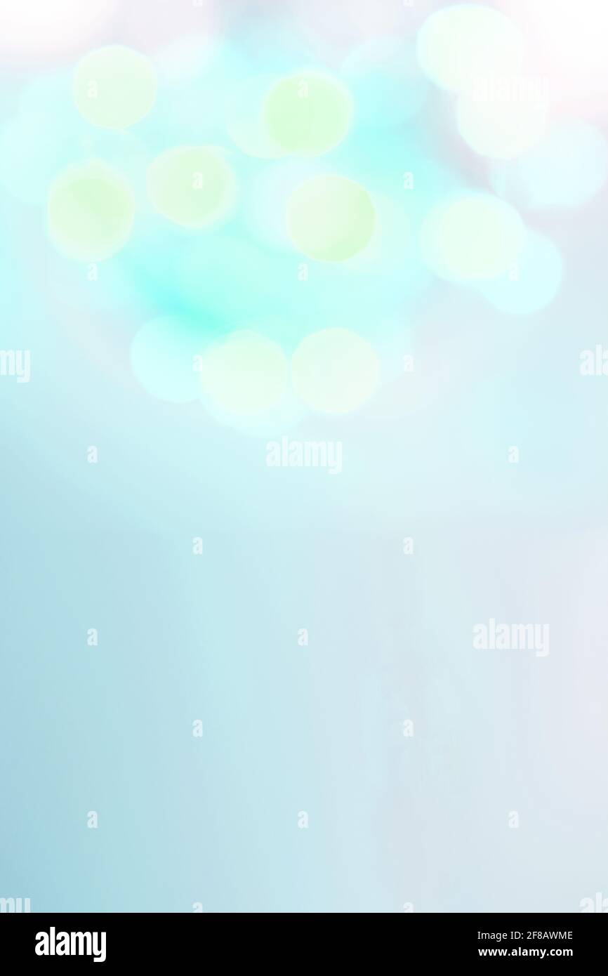 abstract background with Soft light bokeh effect in blue pastel colors ...