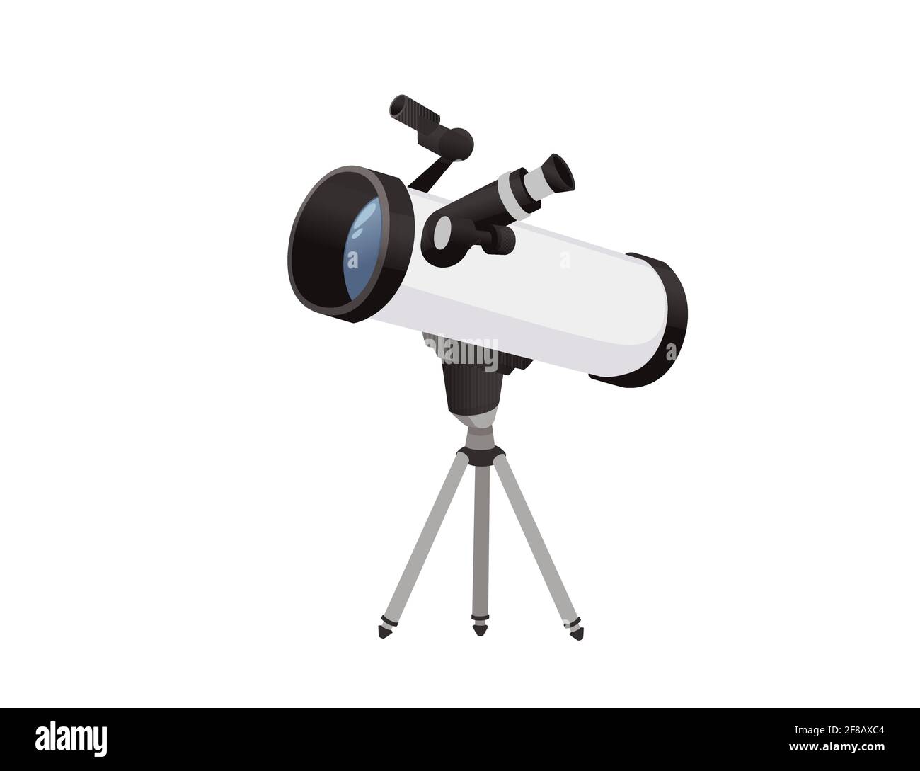 Professional optical device black and white classic reflector telescope