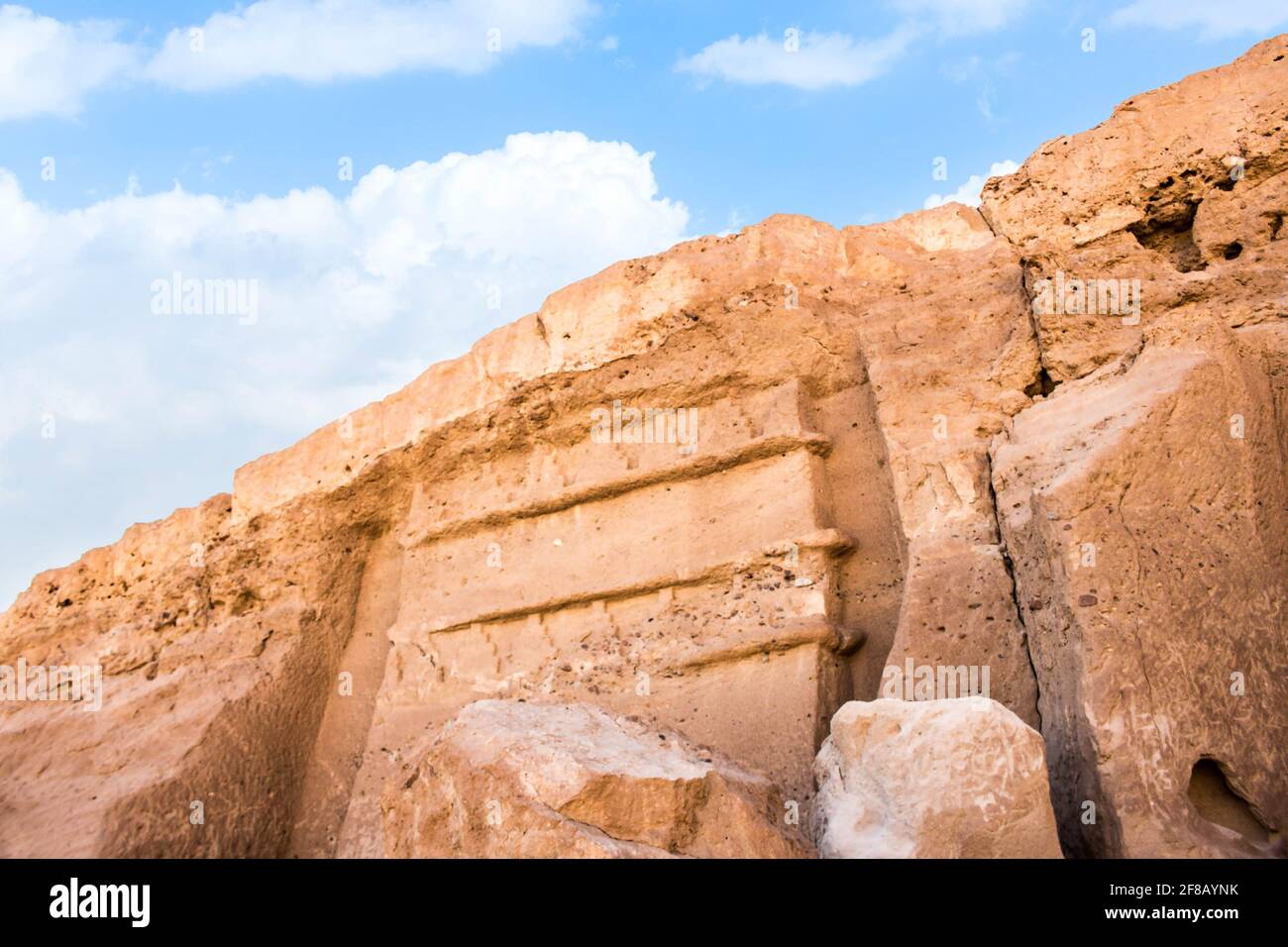 Madyan - city of Prophet Shoaib, Al-Bad, Northern Saudi Arabia. Stock Photo