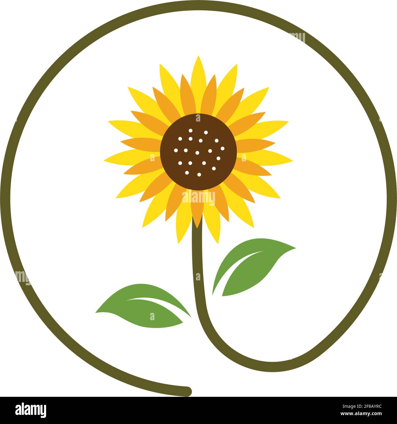 Sunflower icon vector illustration design template Stock Vector Image & Art  - Alamy