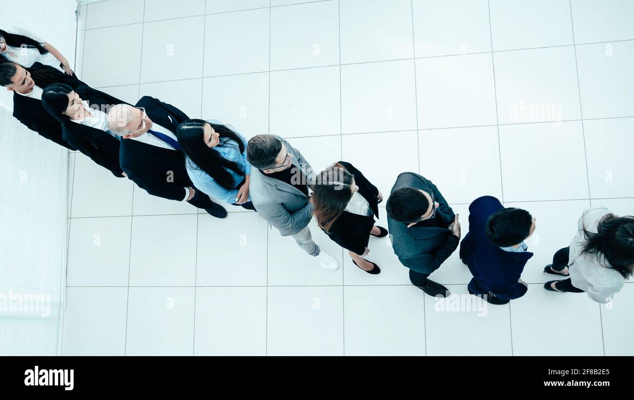 group of diverse business people standing in line Stock Photo - Alamy
