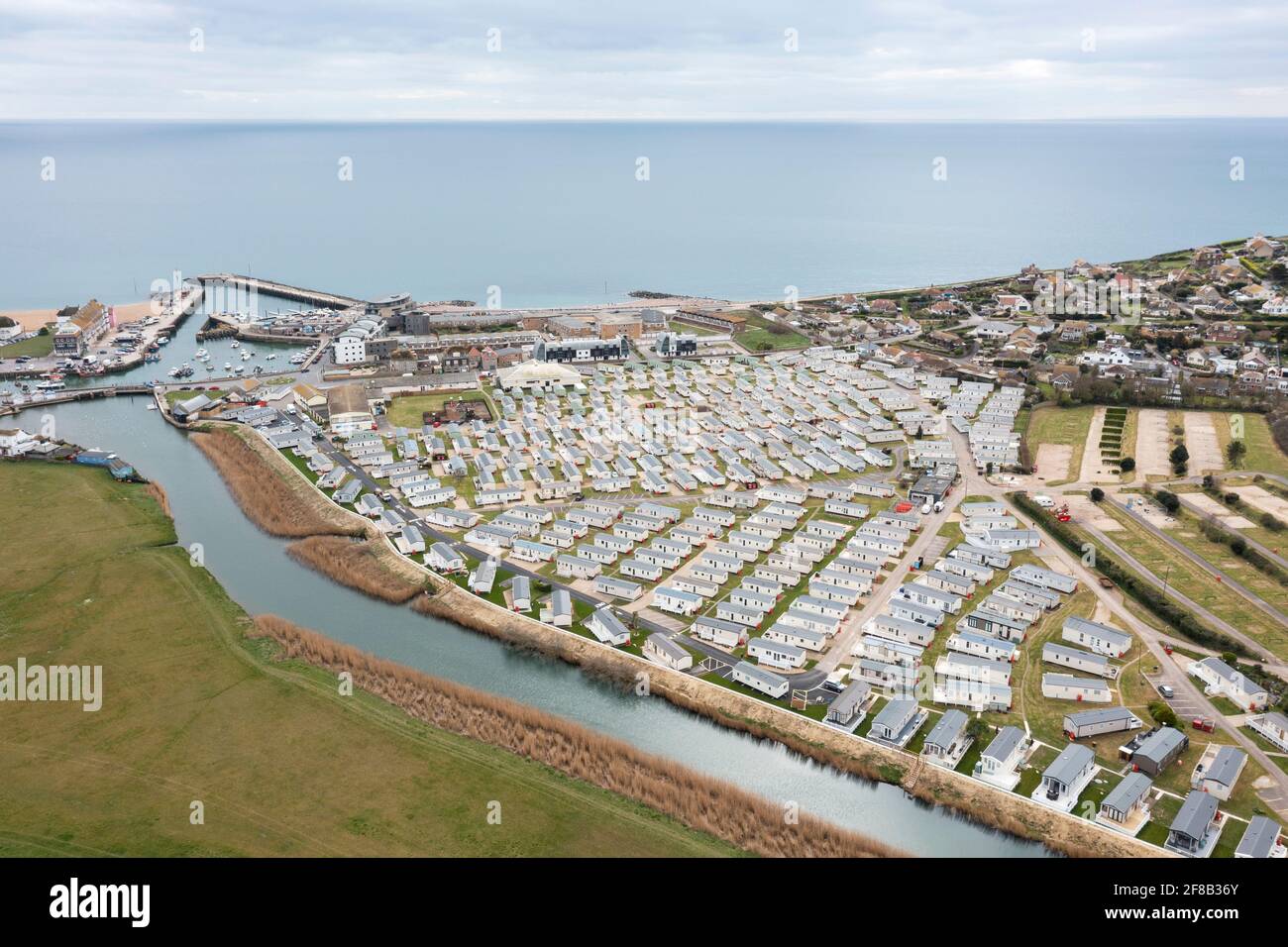Aerial view of West Bay near Bridport, Dorset Stock Photo Alamy