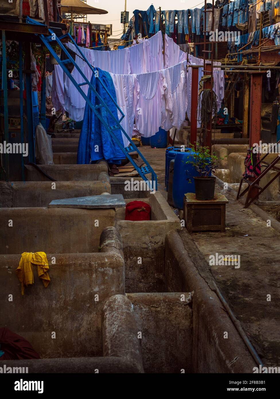 MUMBAI, INDIA December 29, 2021Dhobi Ghat is a well known open air